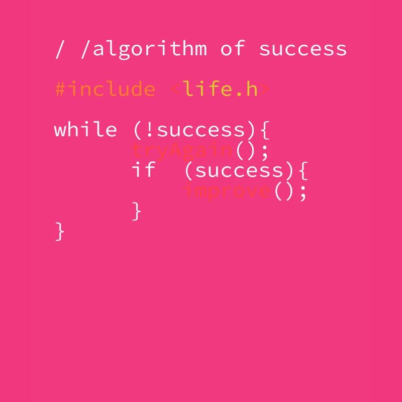 Algorithm of success Nerd Code du programme développeur