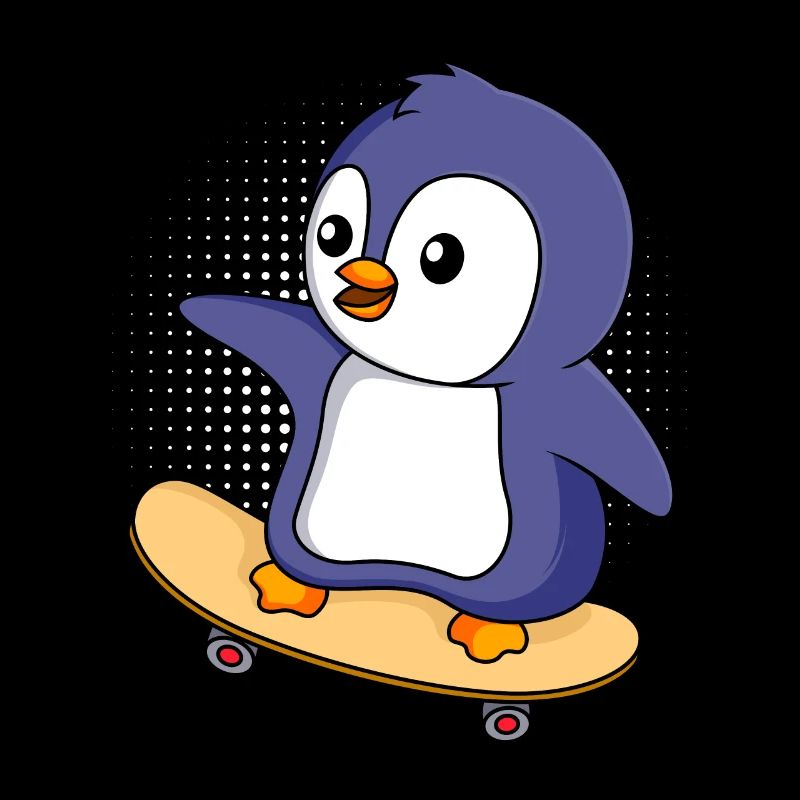 Skater PInguin Skateboarding Pinguin