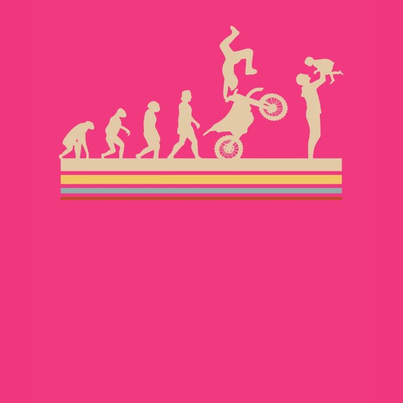 Biker Papa Evolution Motocross Motorcyclist