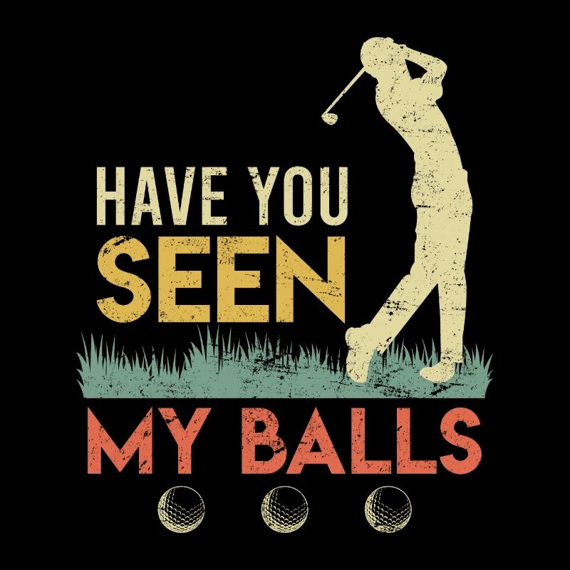 Avez-vous vu mes balles Golfspieler Golfer