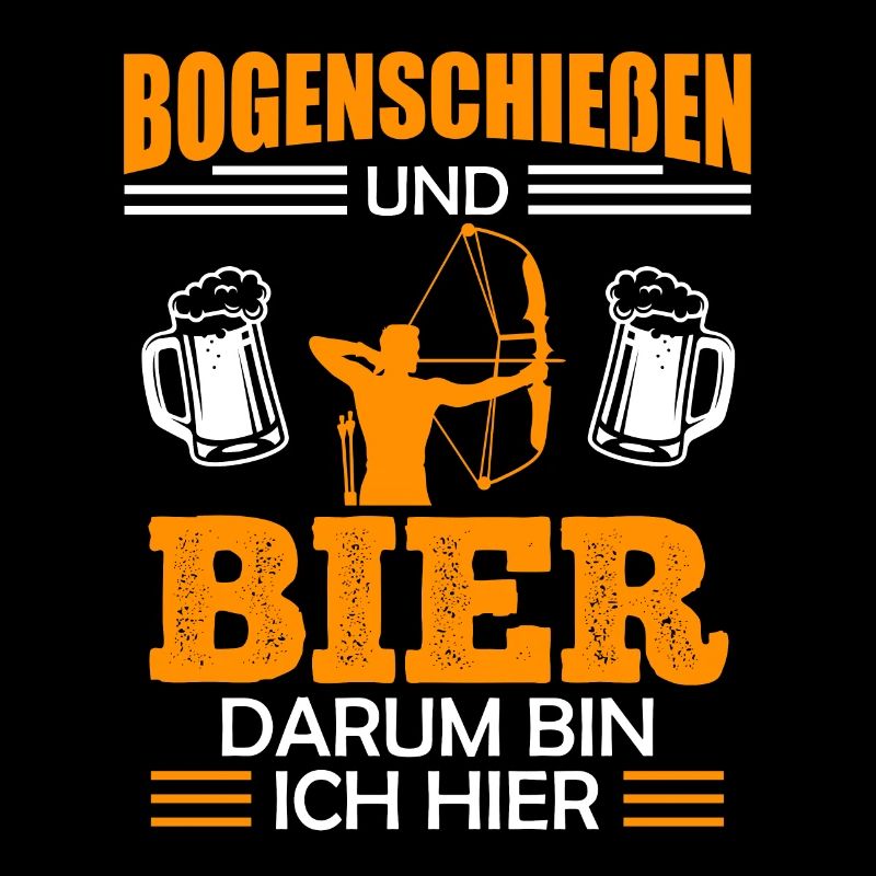 Bogenschießen und Bier Männer