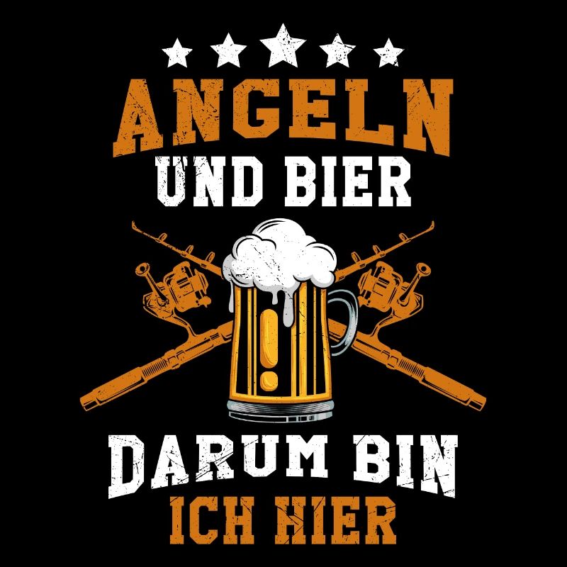 Angeln und Bier darum bin ich hier Bietrinker