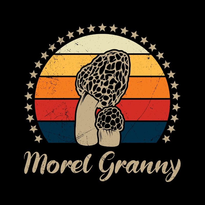 Morel Grand-mère Champignons Ramasser Champignon Bunting