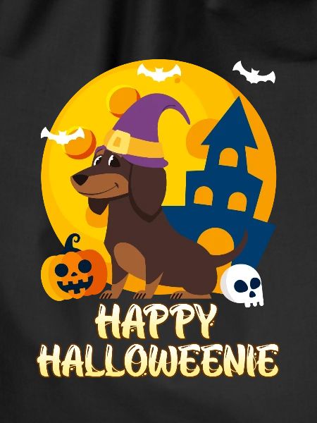 Happy Dachshund Dog Halloween