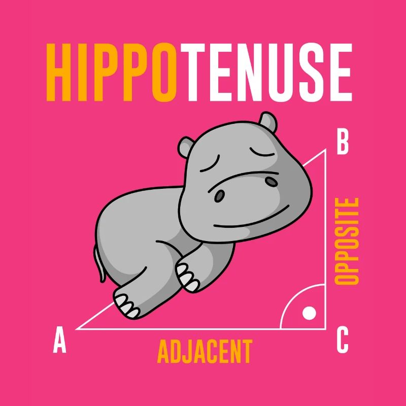 Nieldpferd Hippo Hippotenuse Algebra Mathelehrer