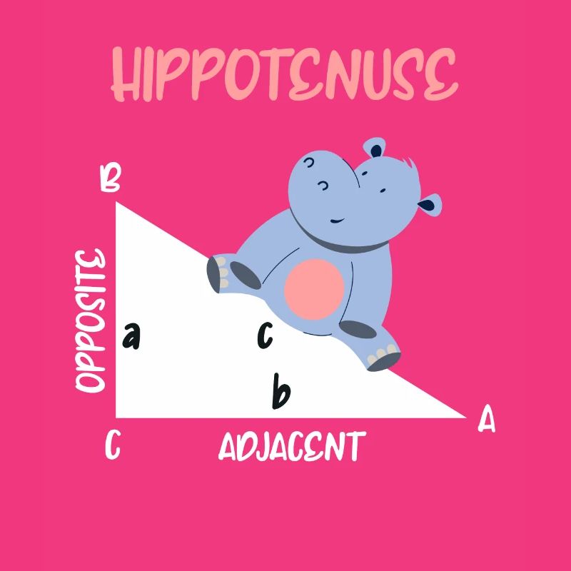 Mathematician Hippotenuse Hippo Triangle