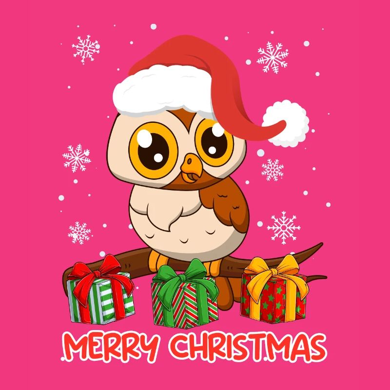 Frohe Weihnachten Eule Weihnachten