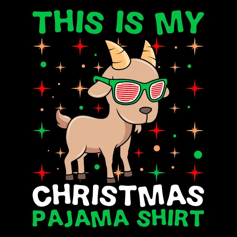 Ceci est ma chemise de pyjama de Noël chèvre