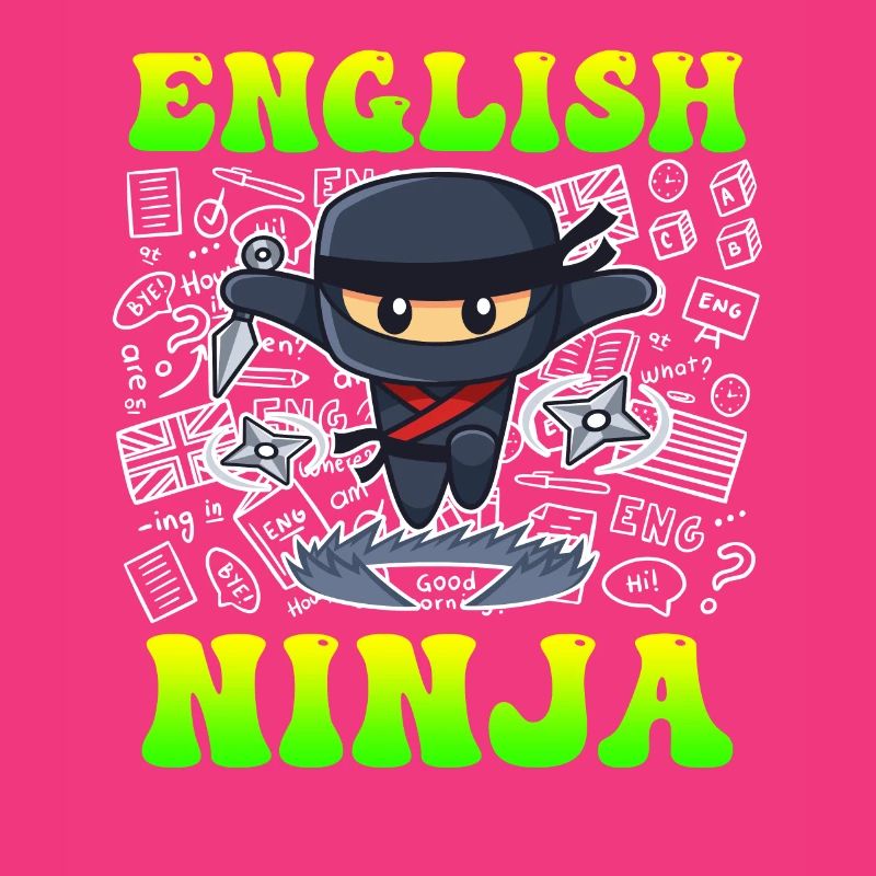 Englischlehrer Ninja ich bin Englisch Lehrer