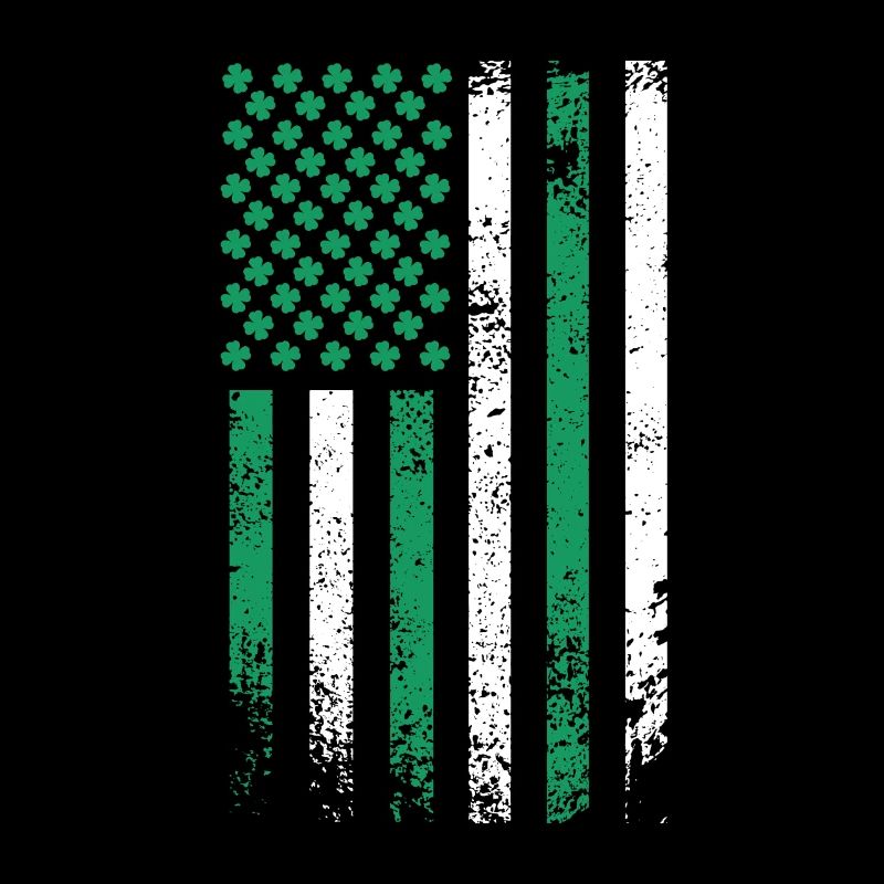 Le trèfle de la Saint-Patrick des États-Unis quitte le drapeau des États-Unis