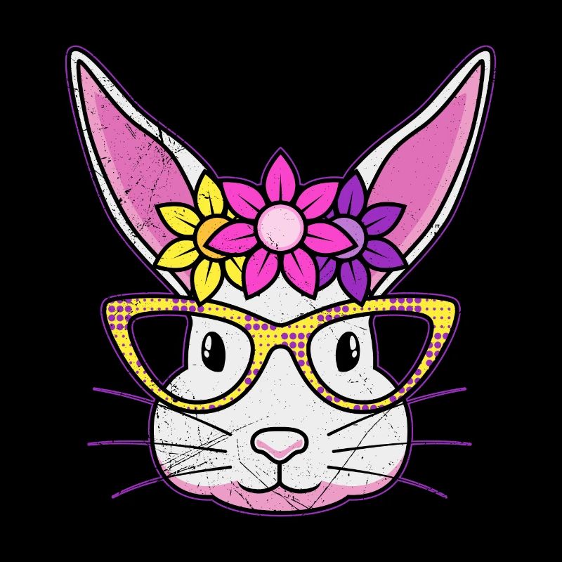 Hasengesicht Cooler Osterhase mit Brille