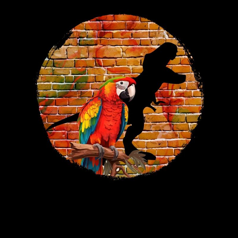 Macaw Dinosaur Fan Parrot Bird Lover