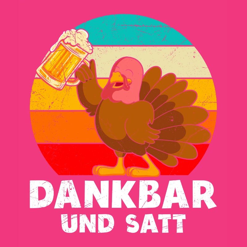 Dankbar und Satt Biertrinker Truthahn