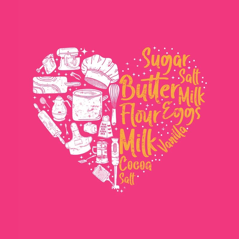 Baking Lovers Heart Baking Passion Baking Fans