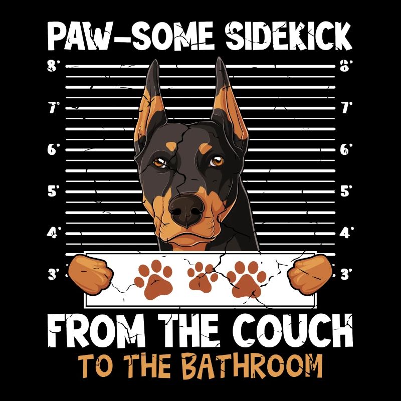 Doberman Lustig PAW-SOME STALKER FROM THE COUCH