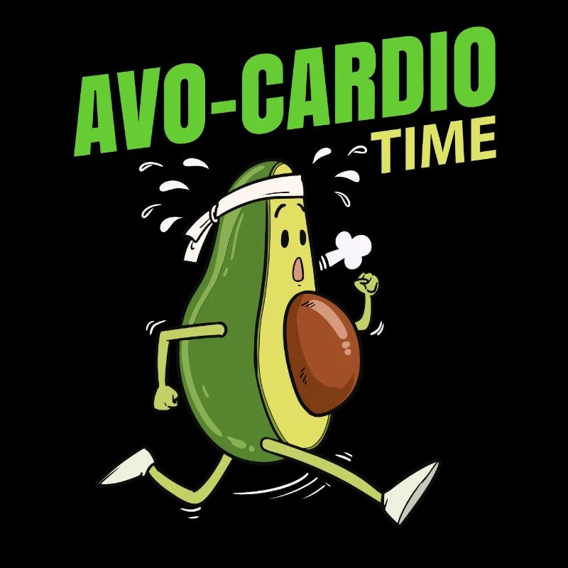 Avocado Running Funny Gift