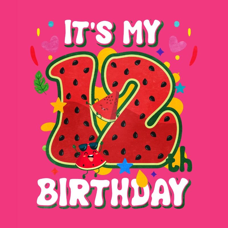12th Birthday Watermelon Summer Gift