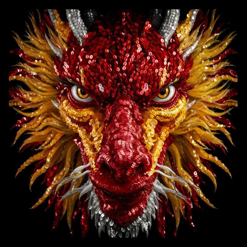 Mesmerizing Sequin Dragon