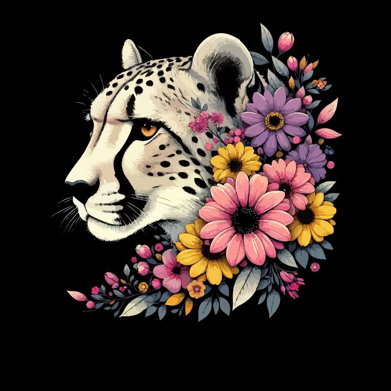 Cheetah Gepard Blumen