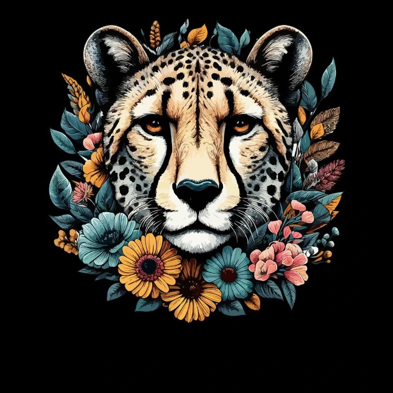 Cheetah Gepard Blumen