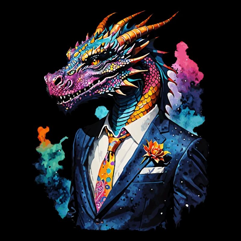 Drache im Anzug