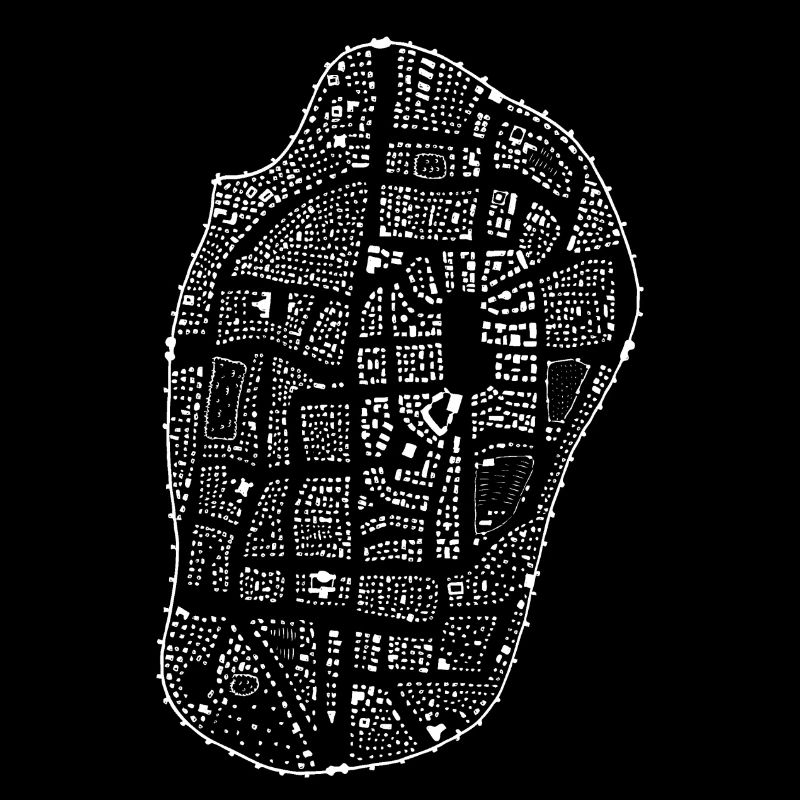 Stadtkarte eine mittelalterlichen Stadt