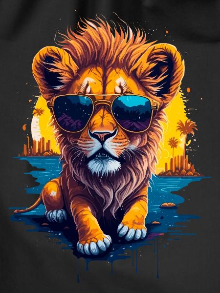 Cute baby lion