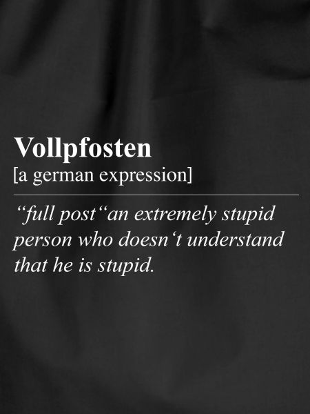 Vollpfosten Funny German Idiom