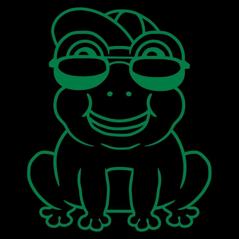Little cool frog boy