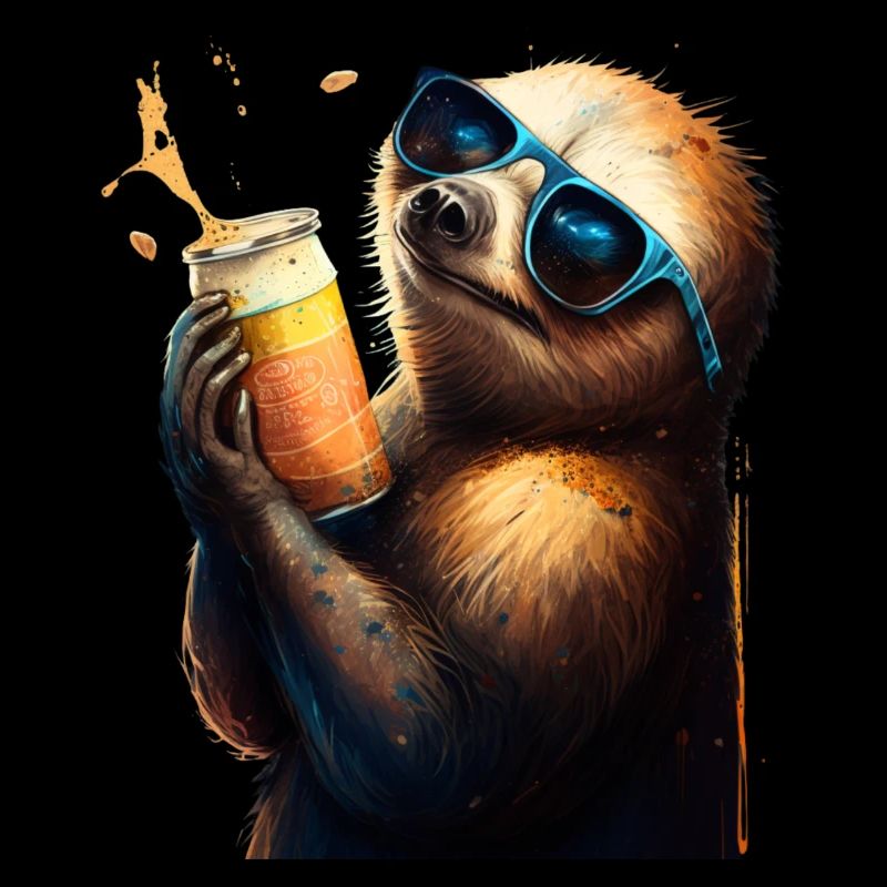 Coolster Biertrinker: ein Faultier
