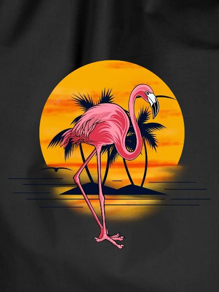 Summer flamingo sunset