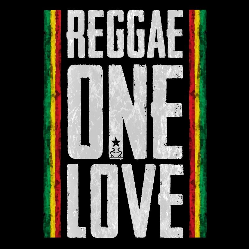 Reggae Liebe Design mit Fahne