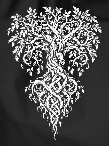 Yggdrasil – Weltenbaum im Flechtwerk