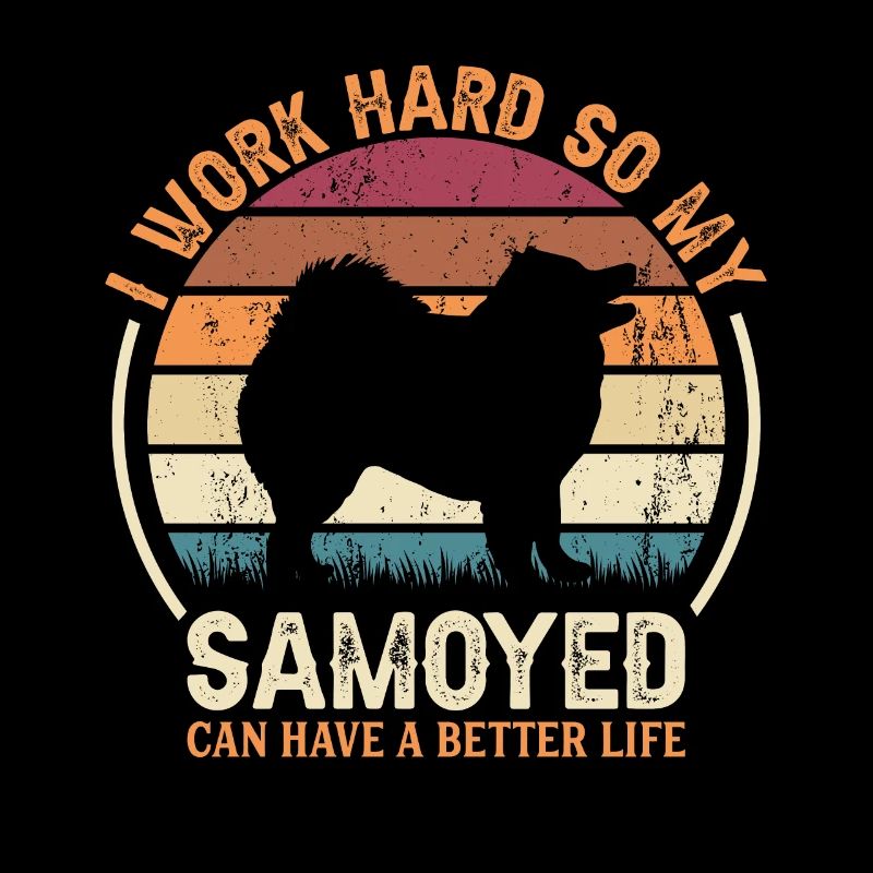 Hart Arbeiten - Retro Samoyed