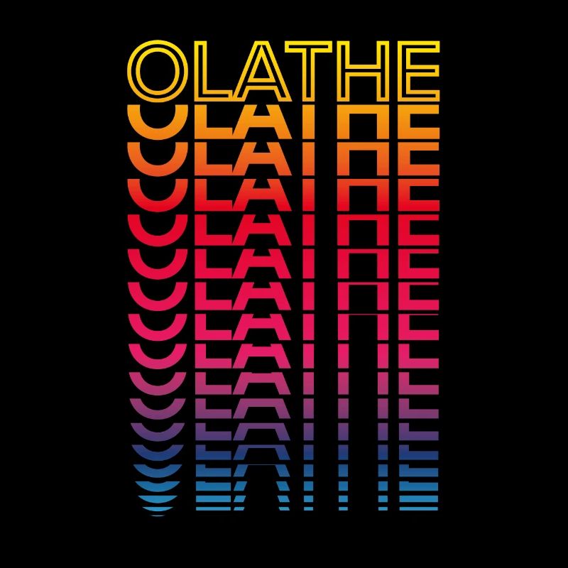 Retro Nostalgisch USA Stadt - Regenbogen Olathe