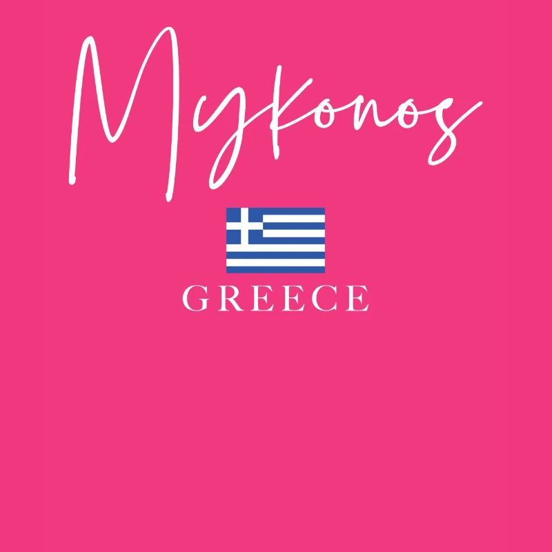 Vacances du drapeau de la Grèce - Île de Mykonos