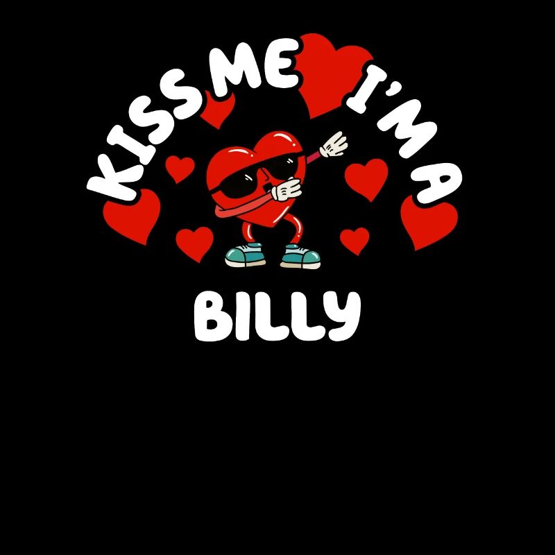 Küss mich - Valentins Tag Name Dabbing Herz Billy