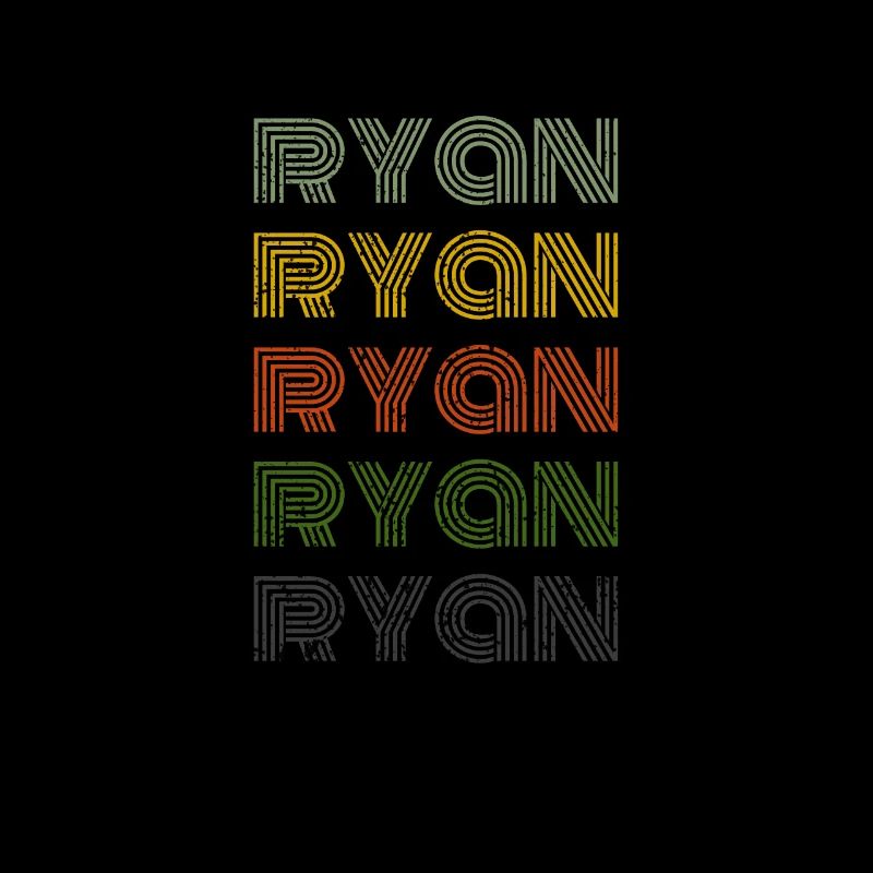 70s Retro Name Vintage Personalized Ryan