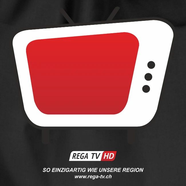 REGA-TV: Bildschirm, Schrift Weiss