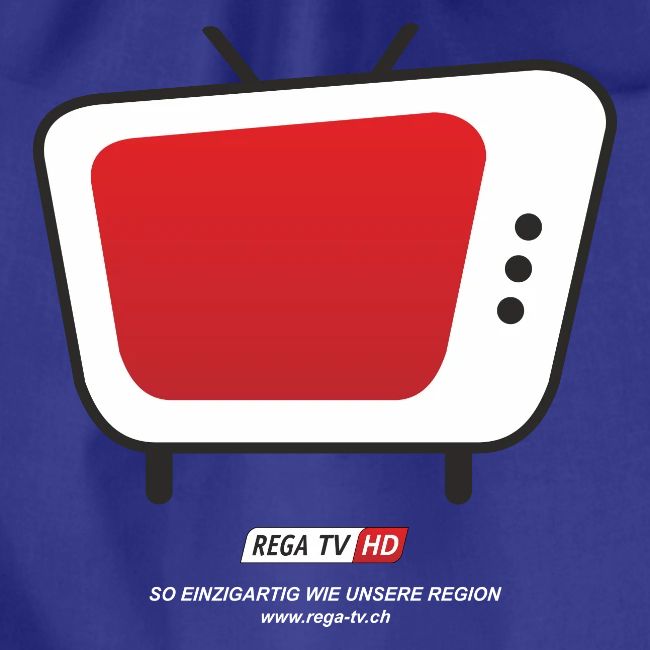 REGA-TV: Bildschirm, Schrift Weiss