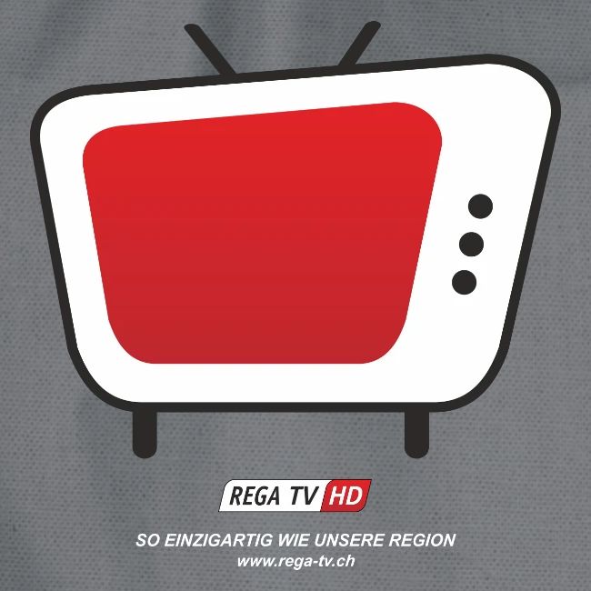 REGA-TV: Bildschirm, Schrift Weiss