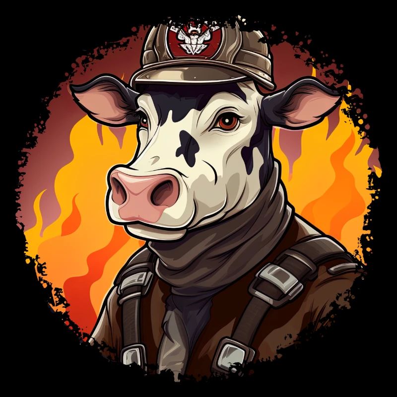 Firefighter Cow