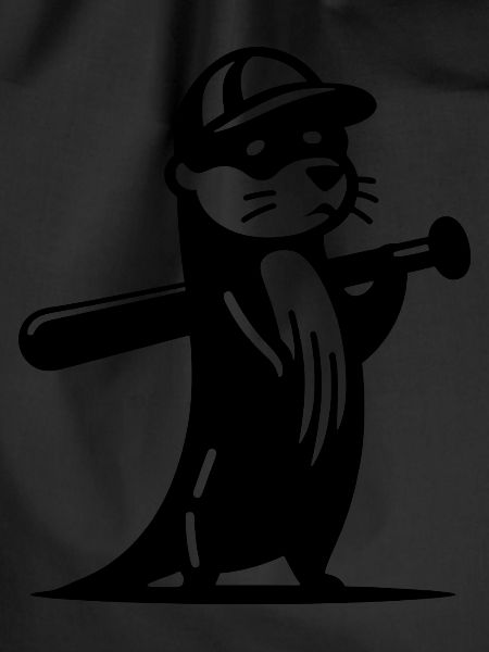 Otter Baseball Silhouette