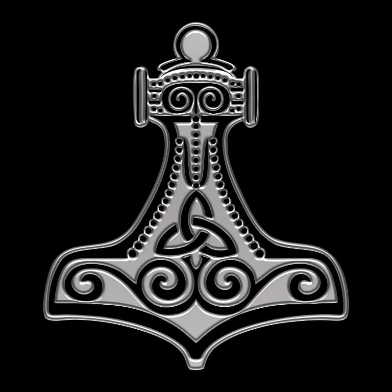 Mjollnir - Marteau de Thor avec double spirale et