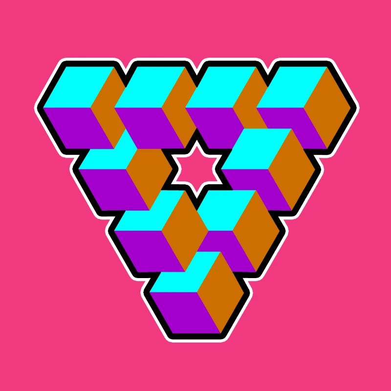 Géométrie Triangle Illusion Goa Cadeau