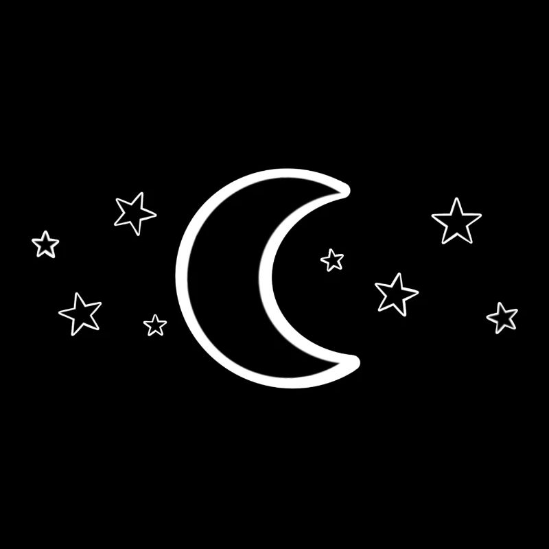 Lune et étoiles