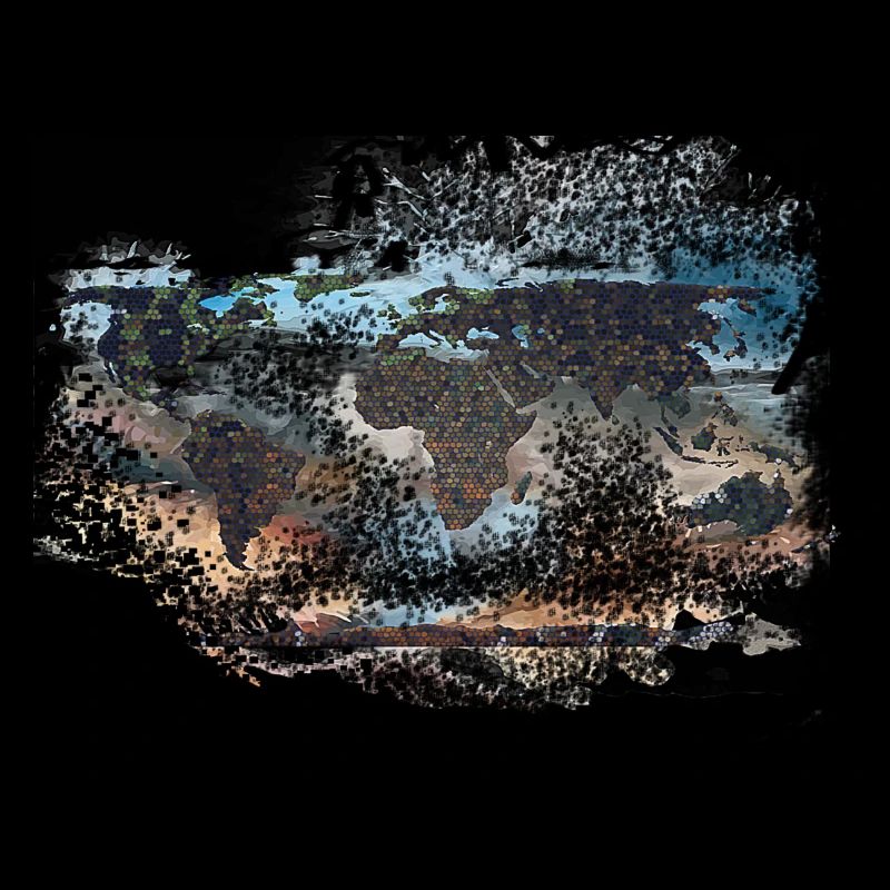 COULEURS DE LA TERRE DE LA CARTE DU MONDE