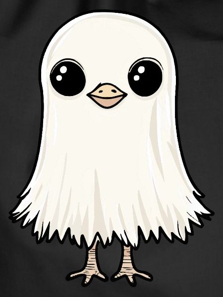 Ostrich Halloween Comic Ghost