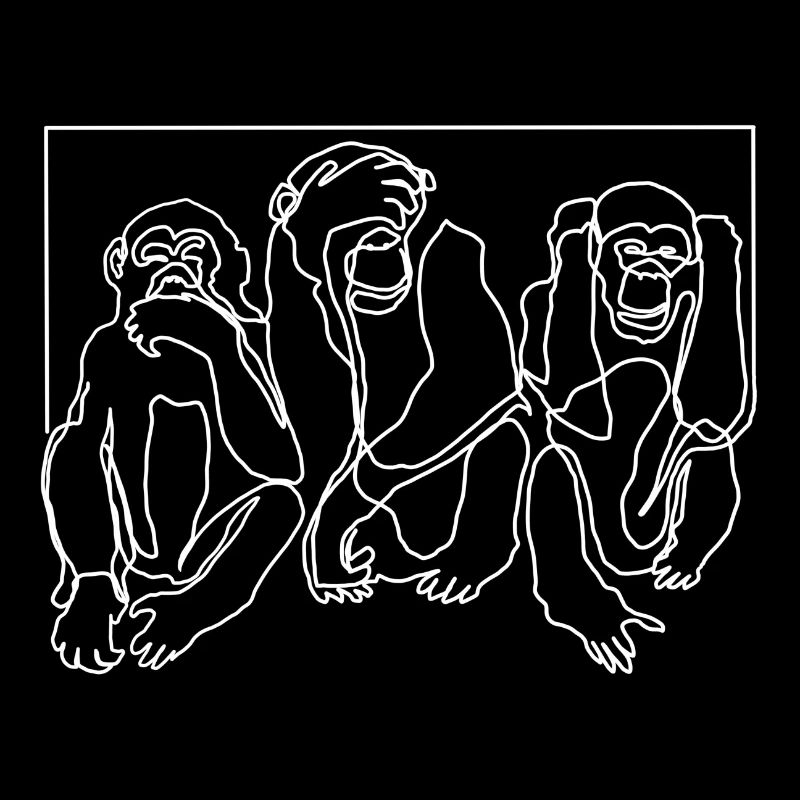 Singes Singes Trois singes Premium Design Cadeau