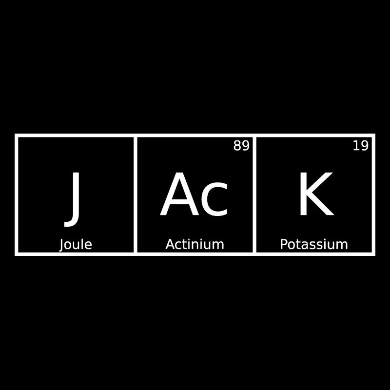 Jack Name First Name Chemistry Periodic Table Elements
